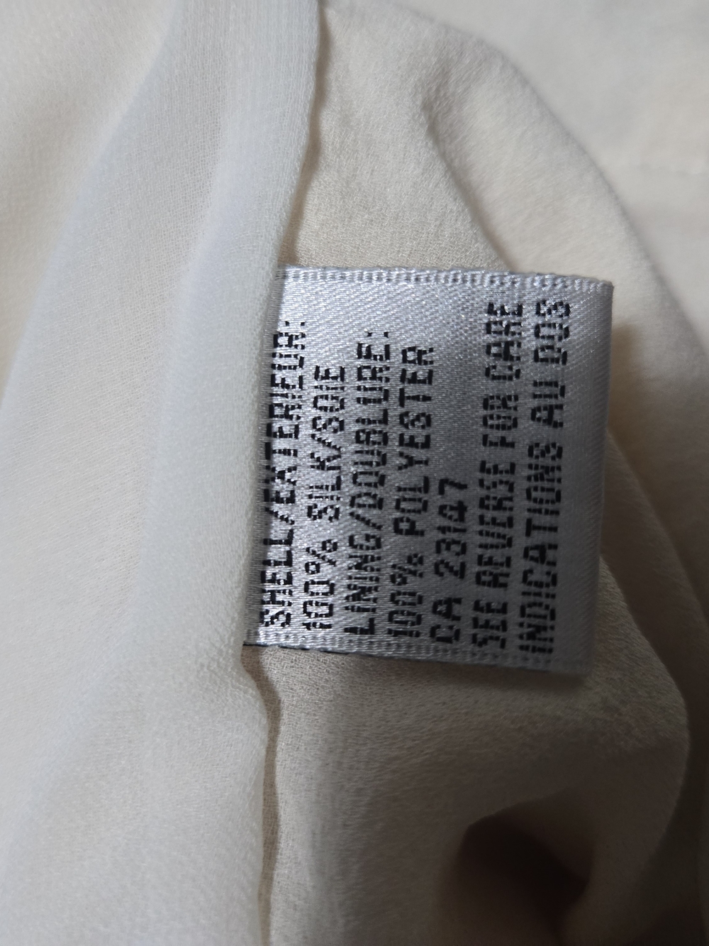 Talbots Cream Ruffled Button-Down Blouse - Picture 10 of 10